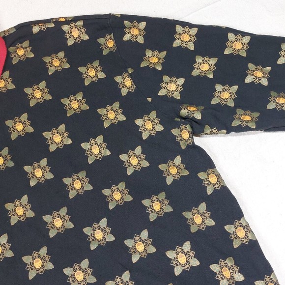 Reason Shirt Size 3XL Long Sleeve Polo Embroidered Rose Skull Snap Button - Picture 7 of 16